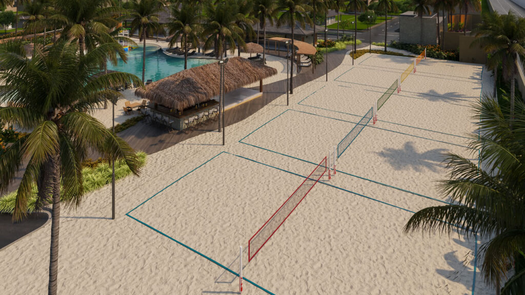 Arenas de beach tennis do Beach Life Condomínio Resort